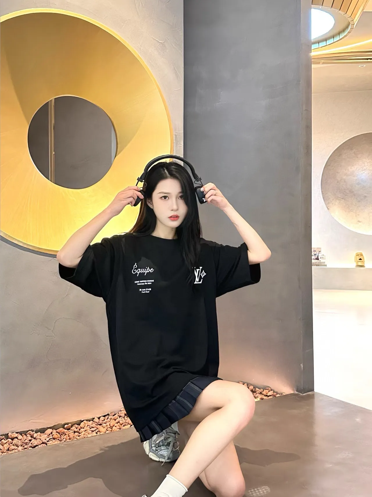 Louis Vuitton/Louis Vuitton Fei Dong’s first show limited printed short-sleeves